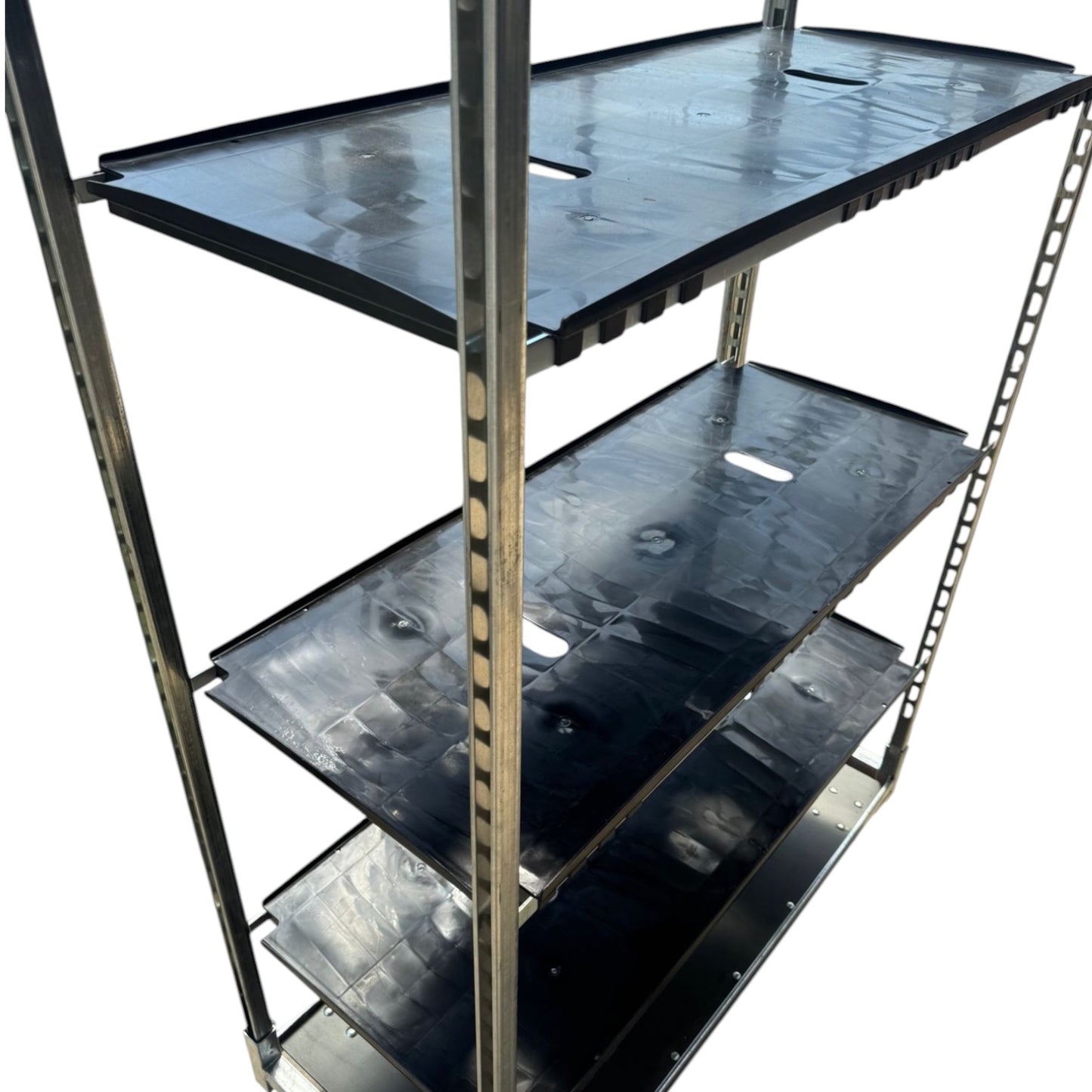 Chariot danois neuf avec roues standard, incluant 3 plaques en plastique et supports