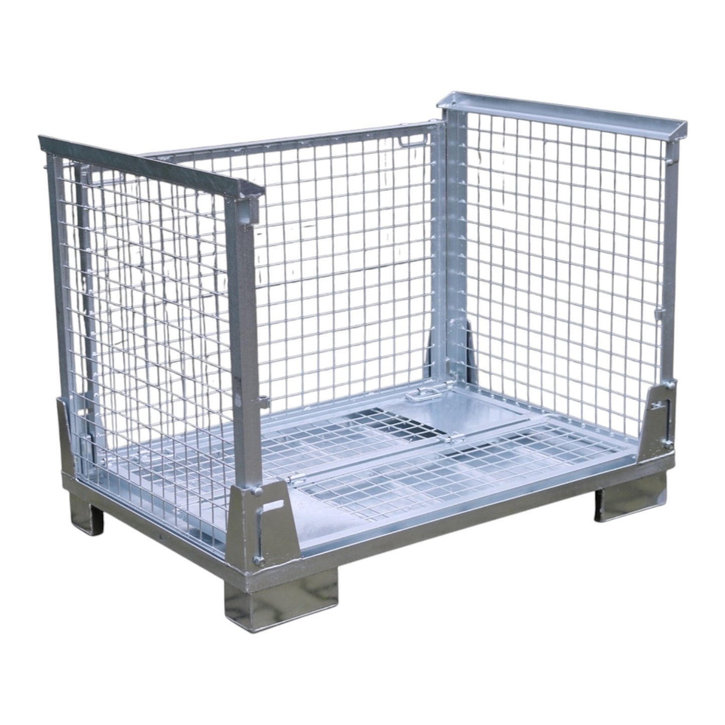 Einklappbare feuerverzinkte Gitterbox GB035