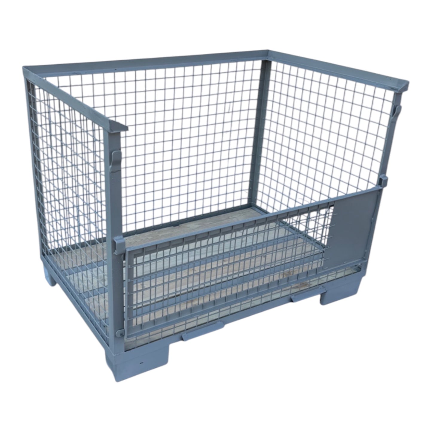 Gitterbox GB007A XL wood with steel new gray 1240 x 1035 x 970 mm