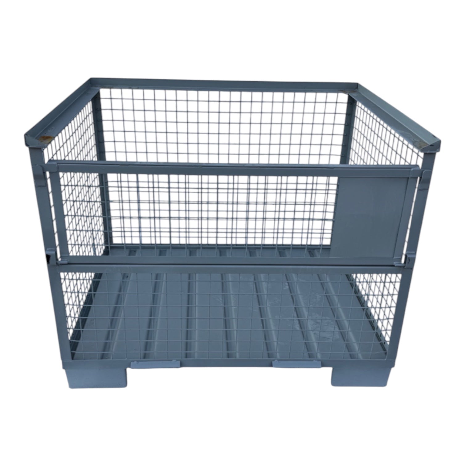 stalen bodem grijs gitterbox