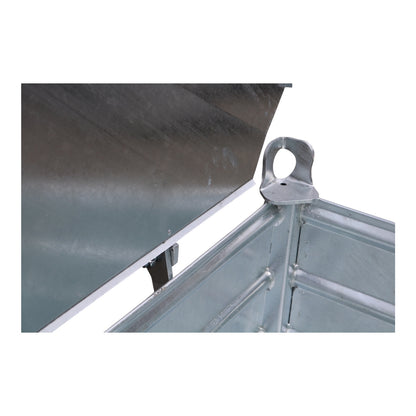 Galvanized stacking container M with 2 flaps