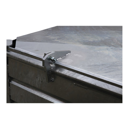 Galvanized stacking container M with 2 flaps