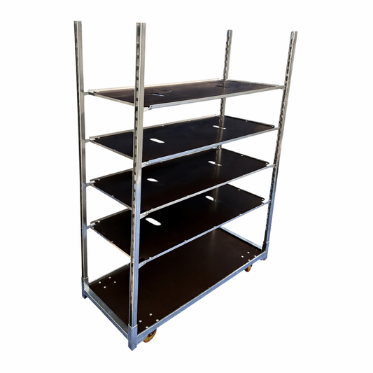 Deense kar nieuw met standaard wielen incl. 4 platen en staanders 1350 x 570 mm