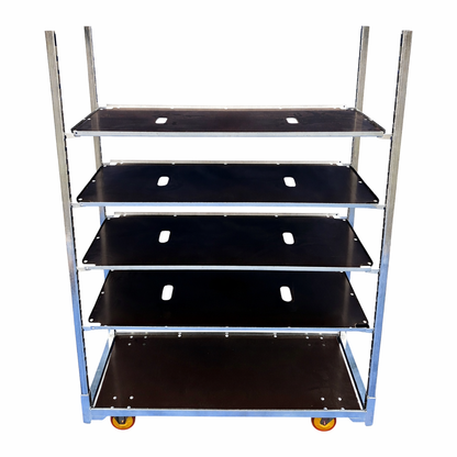 Deense kar nieuw met standaard wielen incl. 4 platen en staanders 1350 x 570 mm