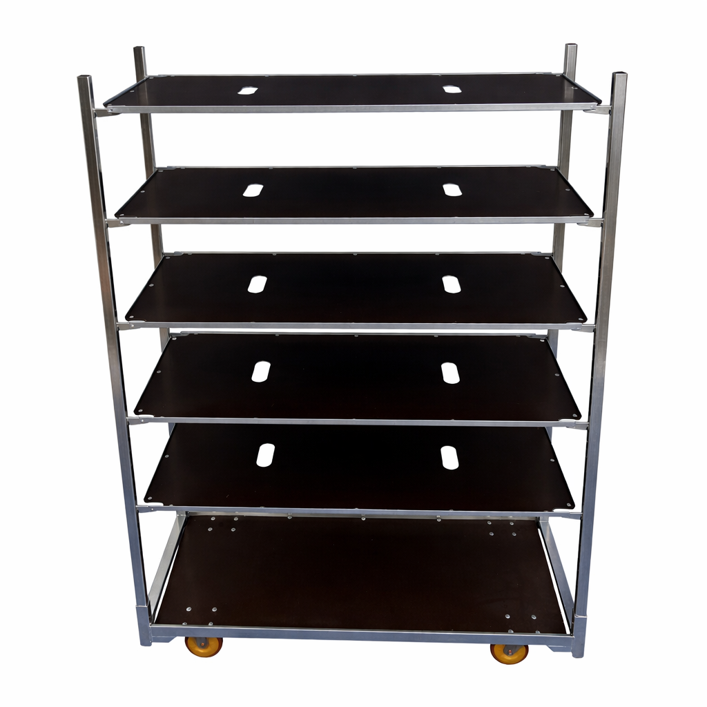 Deense kar nieuw met standaard wielen incl. 5 platen en staanders 1350 x 570 mm