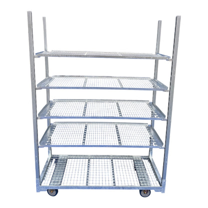 Deense kar nieuw draadstaal incl. 4 platen en staanders 1350 x 570 mm