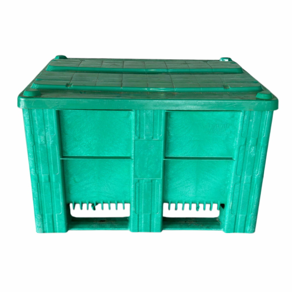 Dolav palletbox groen met deksel a-keuze