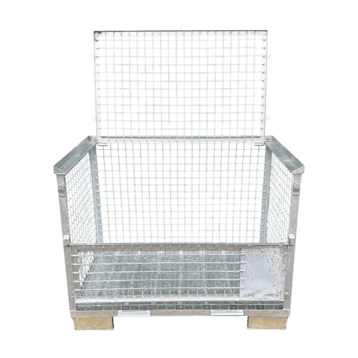 Gitterbox met anti-diefstalklep GB005 thermisch verzinkt