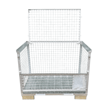 Gitterbox met anti-diefstalklep GB005 thermisch verzinkt
