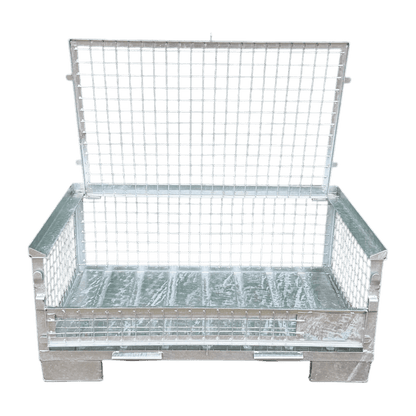 Hot-dip galvanized Gitterbox GB024 with anti-theft flap