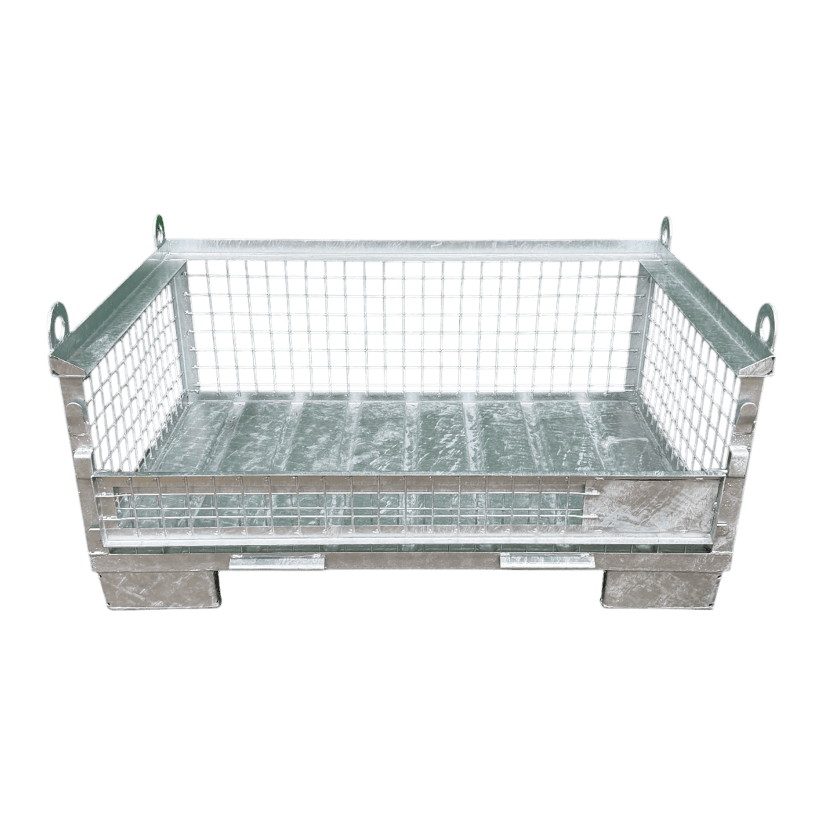wire mesh container GB023 with lifting eyes, half hot-dip galvanized