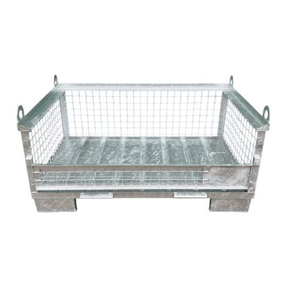 wire mesh container GB023 with lifting eyes, half hot-dip galvanized