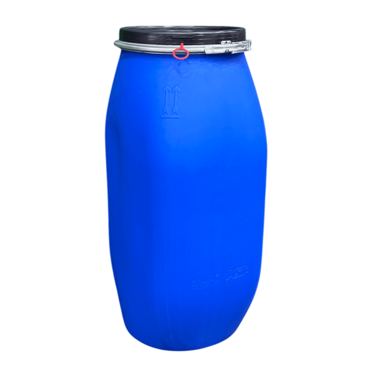 120L plastic drum with lid, blue KV002