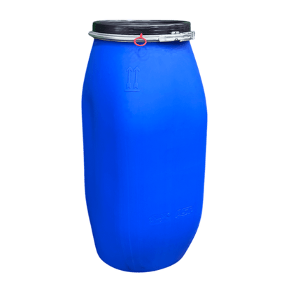 120L plastic drum with lid, blue KV002