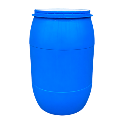 200L plastic lidded barrel KV004 blue