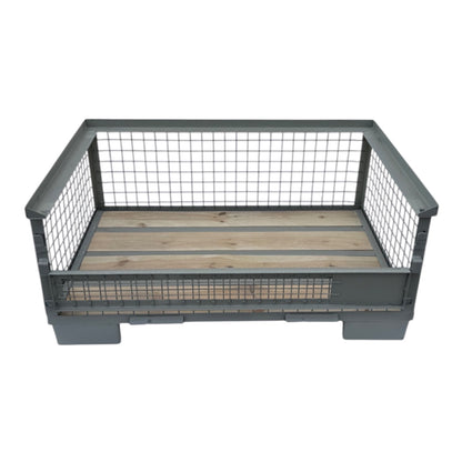 Gitterbox GB007A XL wood with steel new gray 1240 x 1035 x 970 mm