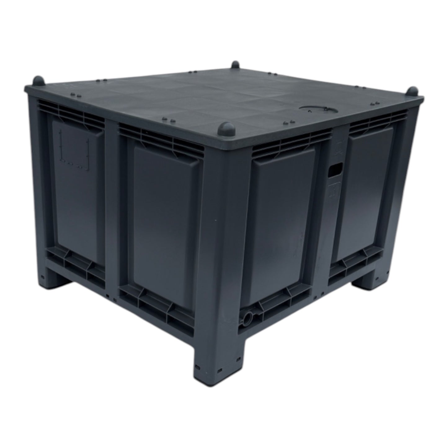 kunststof palletbox met deksel gebruikt