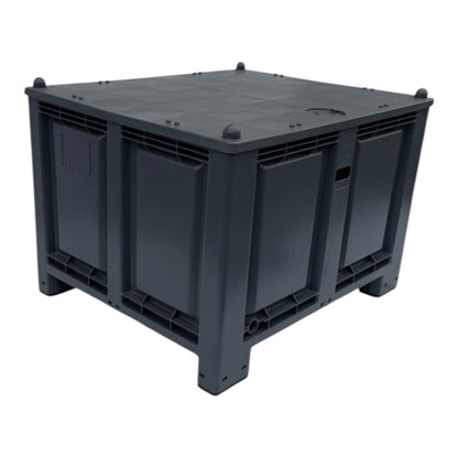 kunststof palletbox met deksel gebruikt