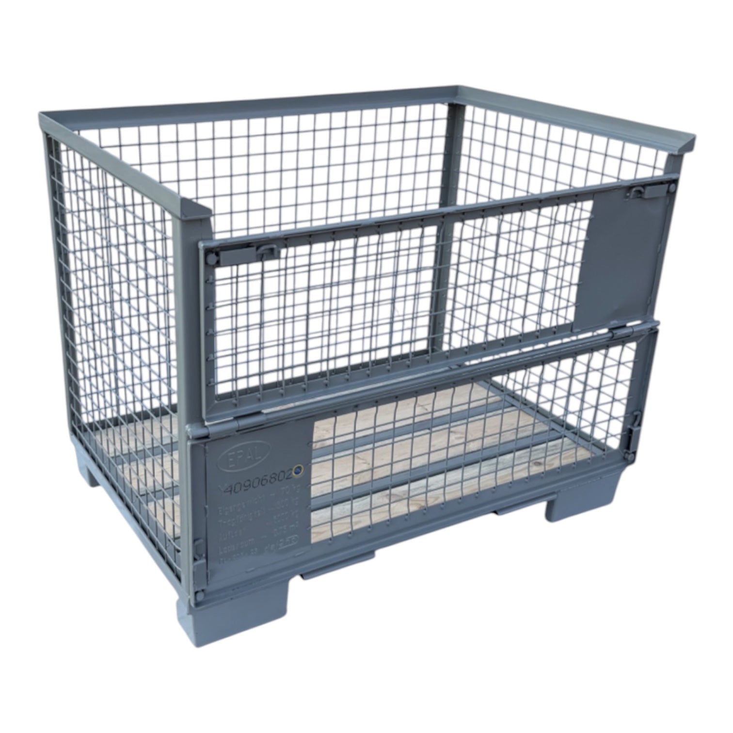 gaascontainer met staal en houtprofiel