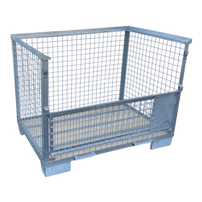 1 klep aan 1 lange zijde gitterbox draadcontainer gaascontainer