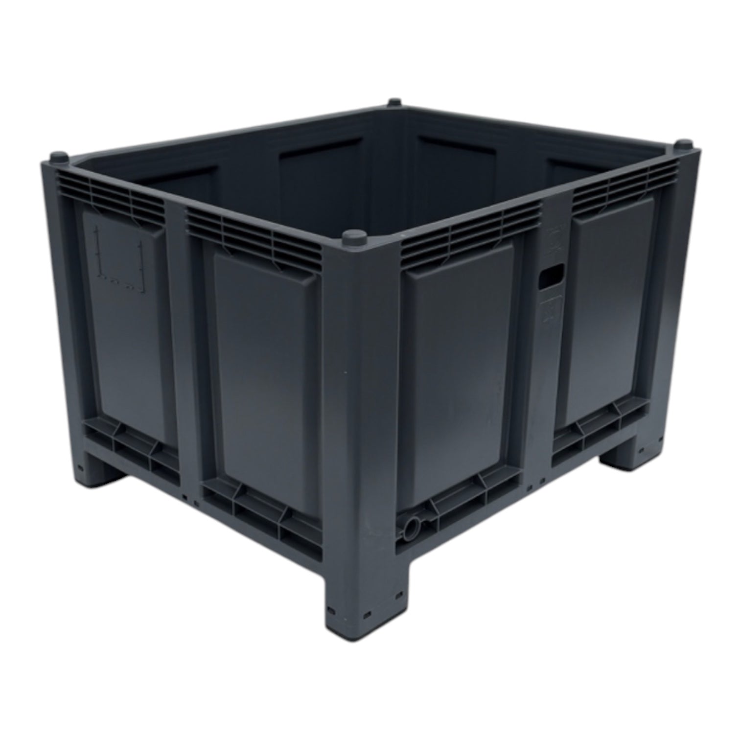 kunststof palletbox pb011 nieuw zwart 1200 x 1000 x 830 mm