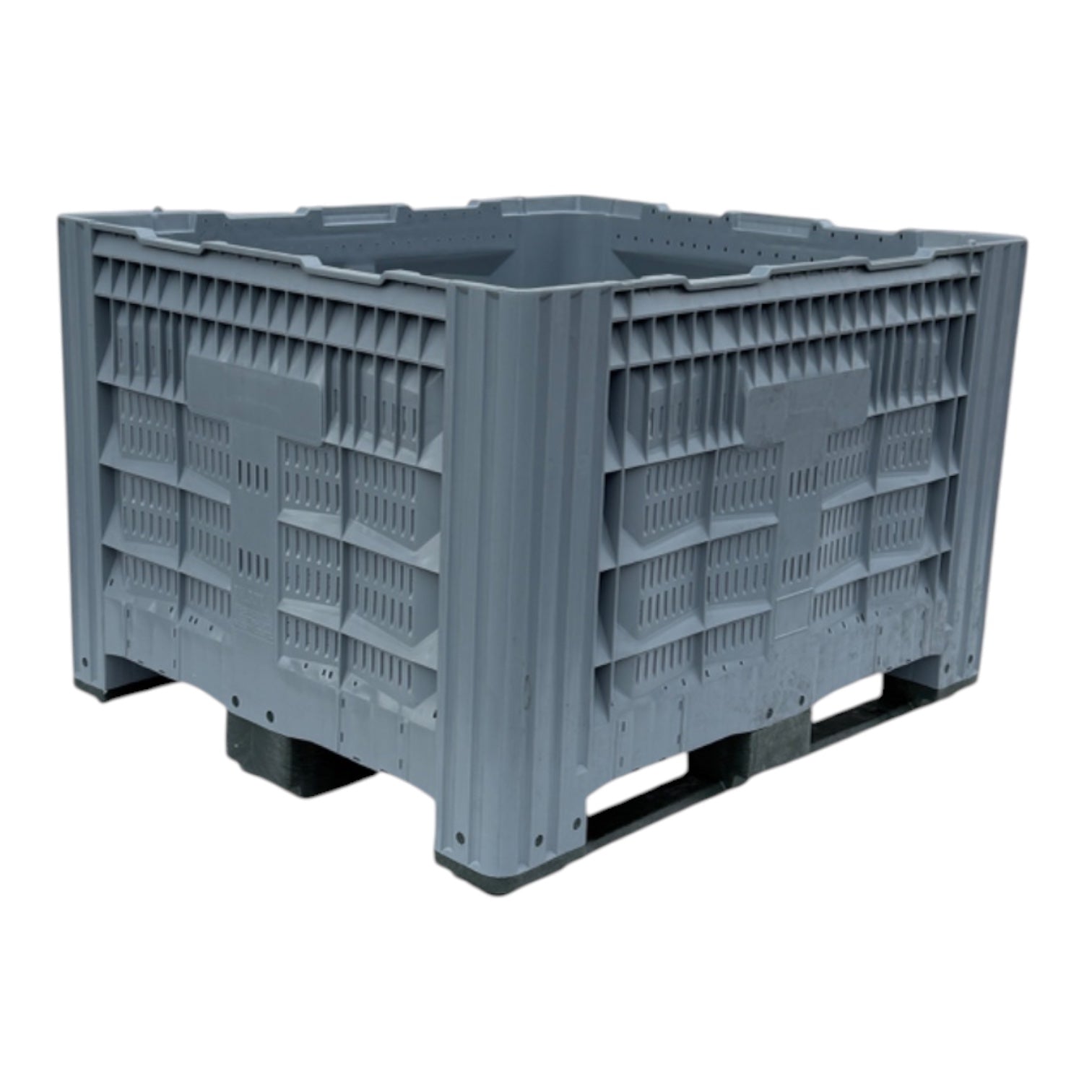 plastpallkasse pb003, ny, grå, 1200 x 1000 x 785 mm